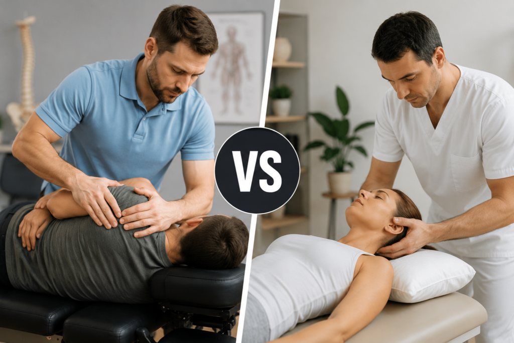 Chiropractor vs Osteopath Treatment